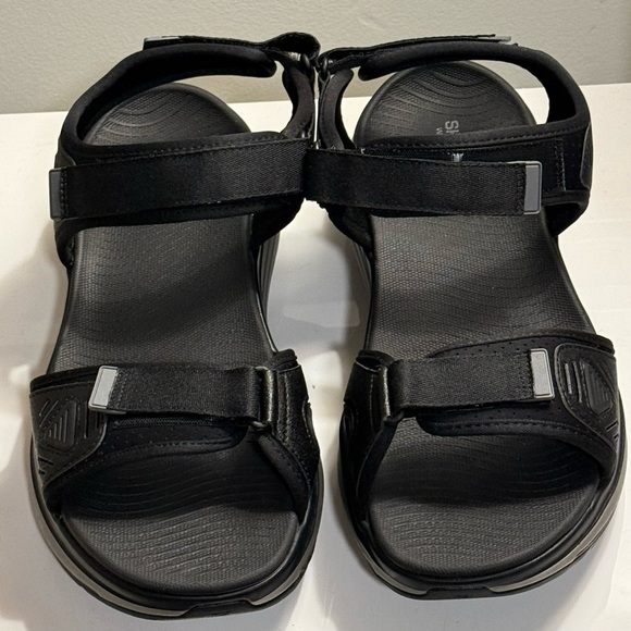 Skechers GOwalk Arch Fit Sandals Men’s Size 12 Black Comfort Walking Sandals - Picture 2 of 7